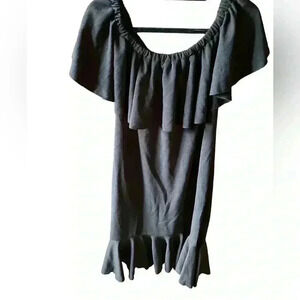 Lularoe XL black off the shoulder‎ Cici dress with mermaid hem.NWT. Stretchy